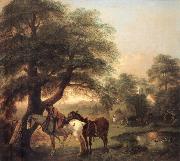 Thomas Gainsborough Landscap with Peasant and Horses oil painting picture wholesale